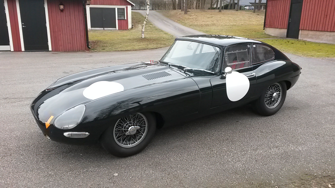 Jaguar E-type 1961 snett framifrån