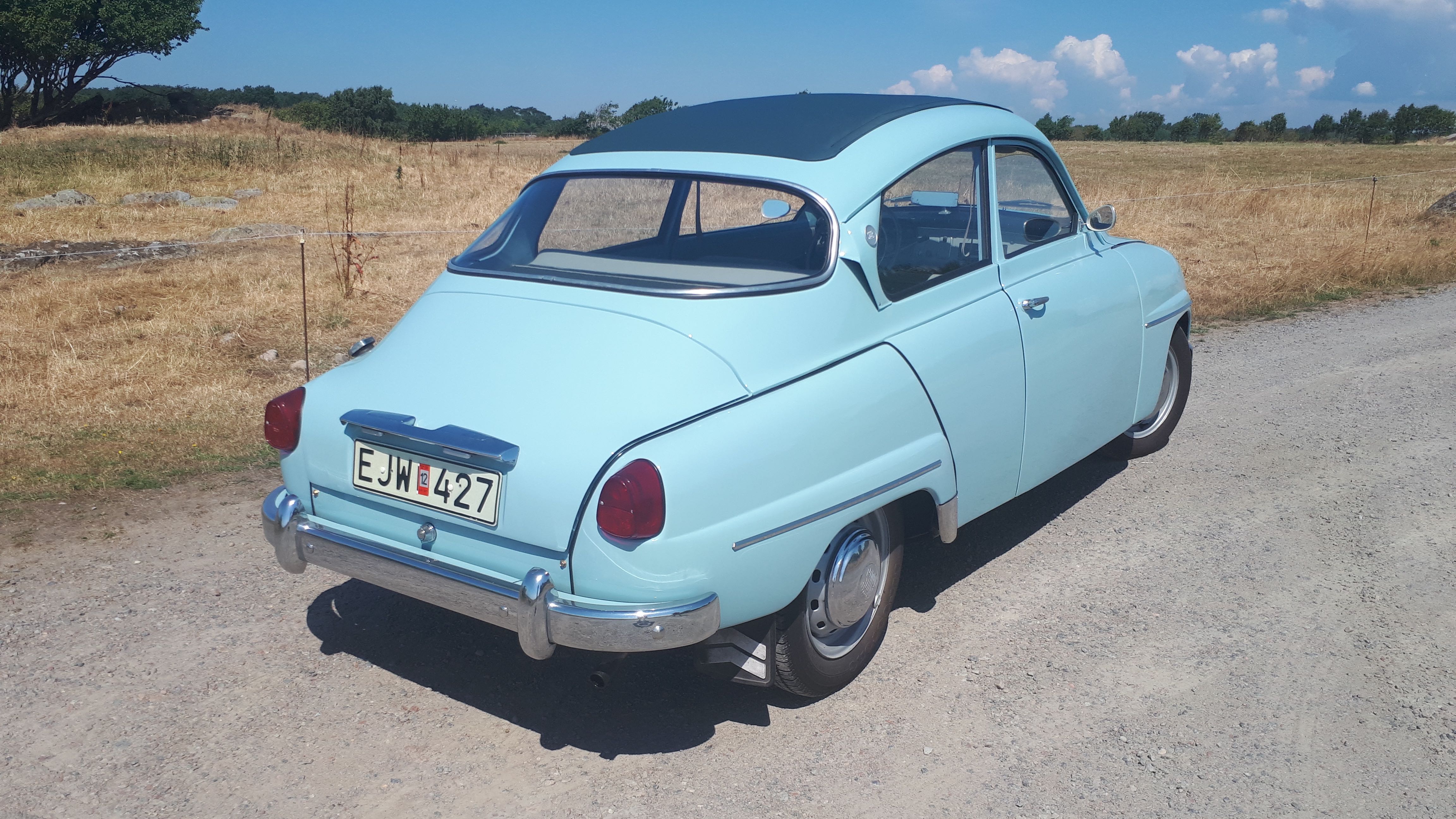 saab 96 1963 snett bakifrån