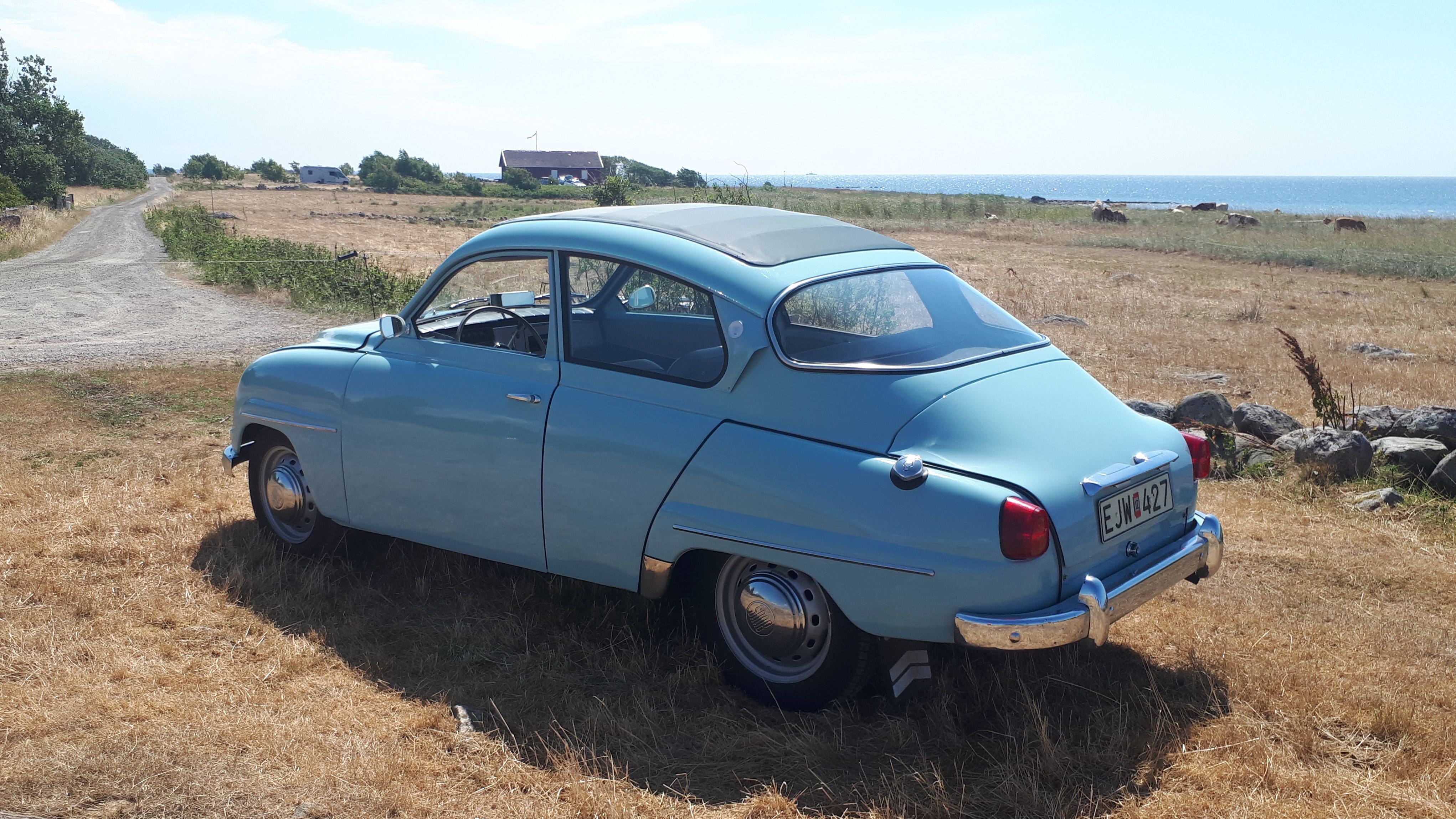 saab 96 1963 snett bakifrån höger