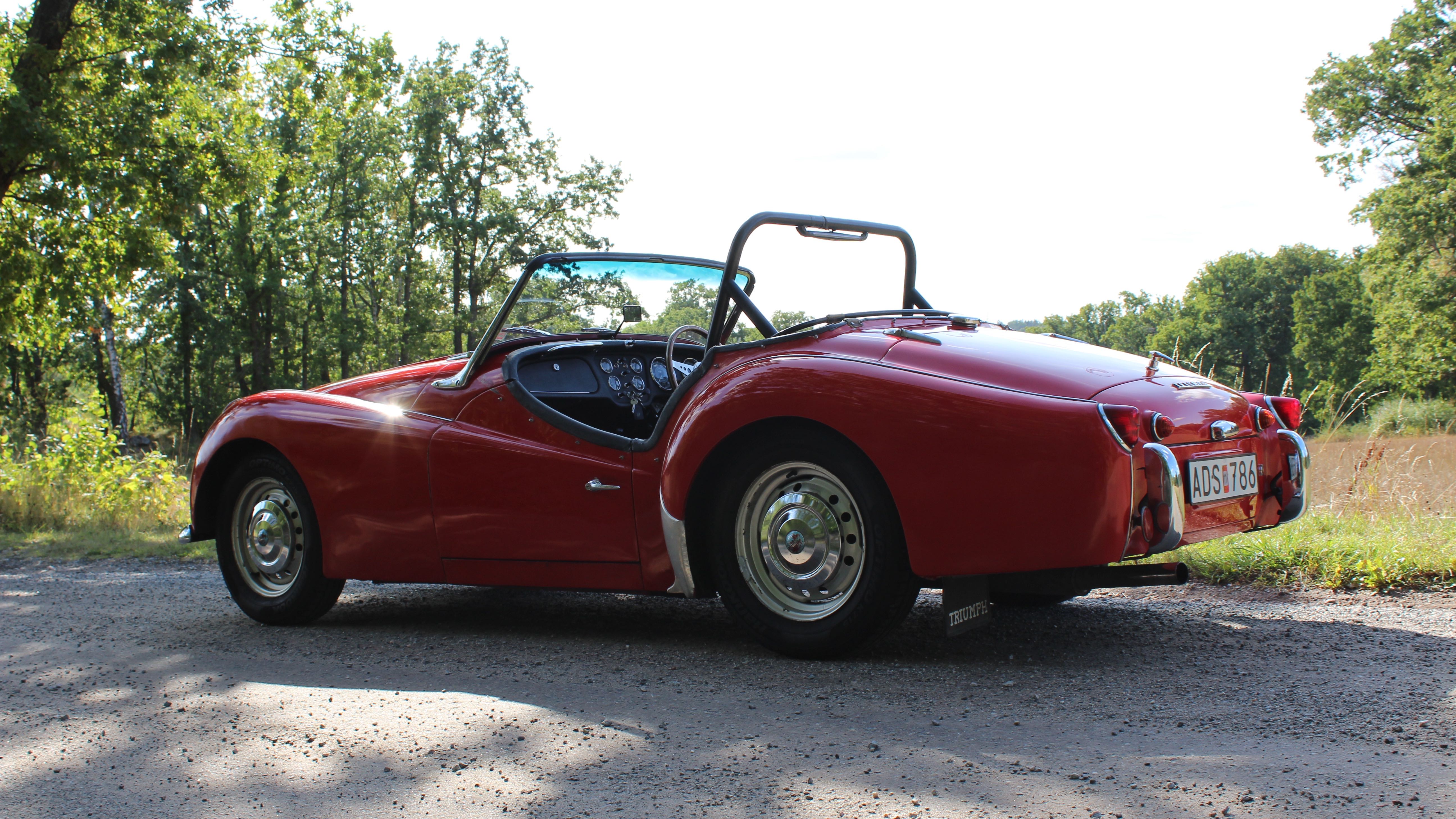 triumph tr3 snett bakifrån